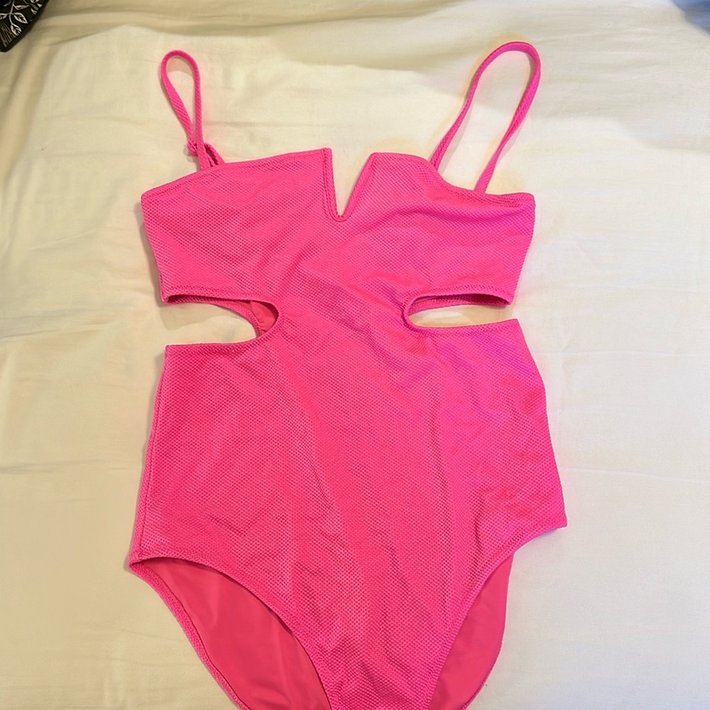 hot pink one piece